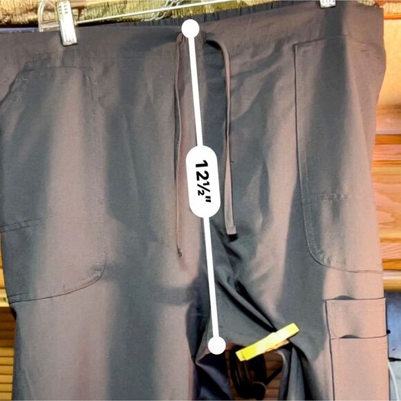 Scrubstar Gray Scrub Pants, L/G, Drawstring, Cargo Pockets, 33" Waist - Picture 10 of 11